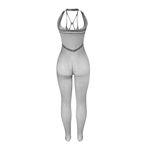 Subblime 951788 - combinaison résille à décolleté profond (noir) - S-L