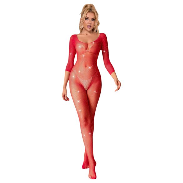 Subblime 952419 - Combinaison scintillante à strass - (rouge) -Taille S-L