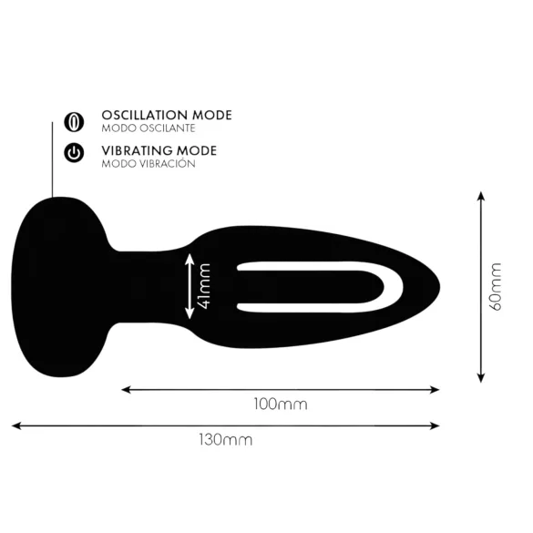 Addicted Toys - vibromasseur anal à langue rotative - silicone noir