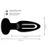 Addicted Toys - vibromasseur anal à langue rotative - silicone noir