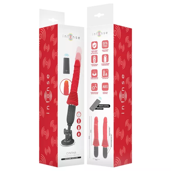Intense Cynthia - vibromasseur va-et-vient ventouse - rouge