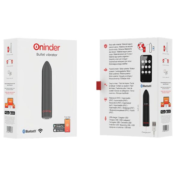 Oninder - mini vibromasseur connecté - silicone noir
