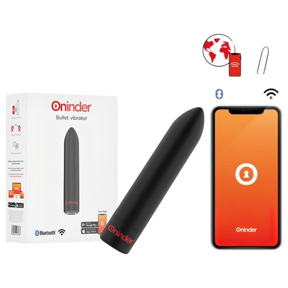 Oninder - mini vibromasseur connecté - silicone noir