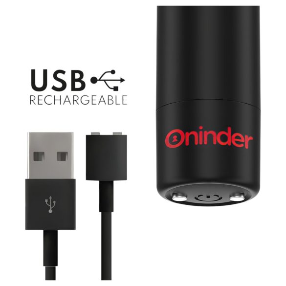Oninder - mini vibromasseur connecté - silicone noir