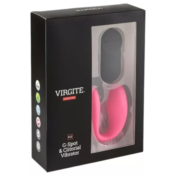 Virgite - vibromasseur pour couple télécommandé (noir-rose)