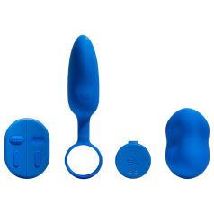   Platanomelón Mobi - Set vibrateur radio rechargeable - 2 pièces (bleu)