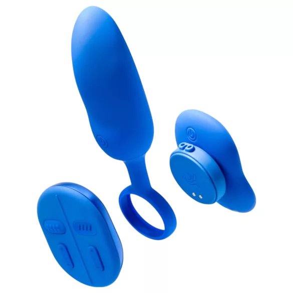 Platanomelón Mobi - coffret vibrateur sans fil télécommandé - 2 pièces - bleu