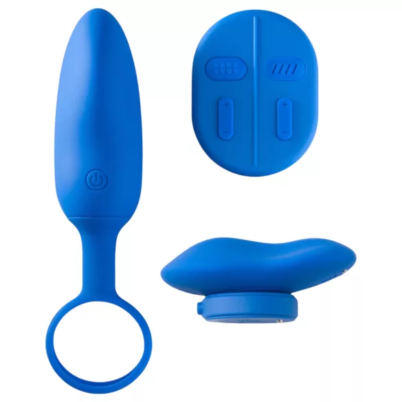 Platanomelón Mobi - coffret vibrateur sans fil télécommandé - 2 pièces - bleu