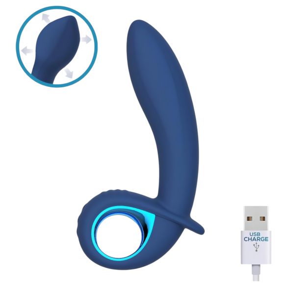 Vibromasseur rechargeable gonflable (bleu)