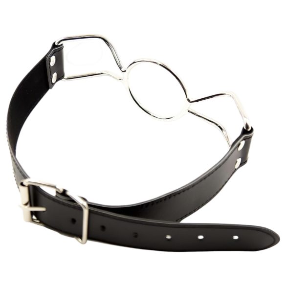 Latetobed - bâillon bouche ouverte - cuir noir