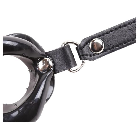 Latetobed - bâillon bouche forme lèvres - silicone noir