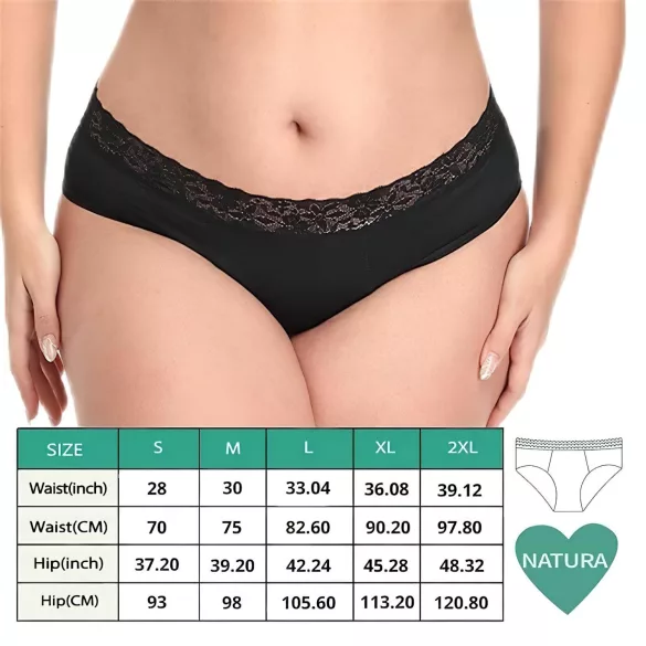 Adalet Natura Super - culotte menstruelle - noire