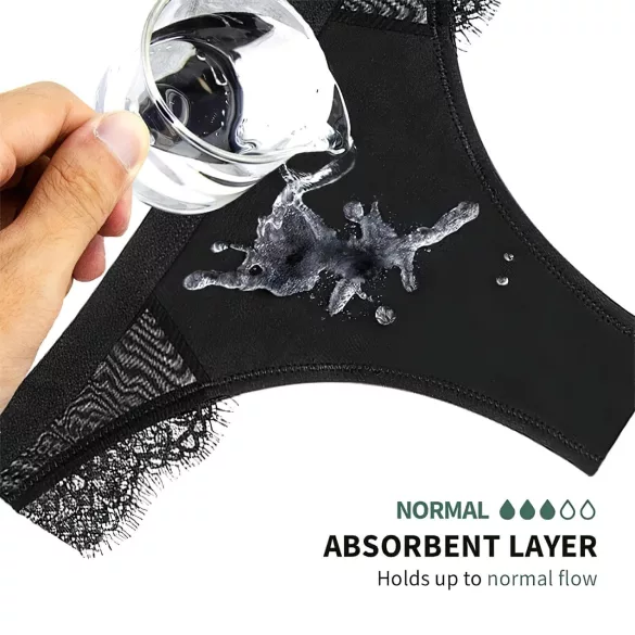 Adalet Flora Normal - culotte menstruelle absorbante - noir