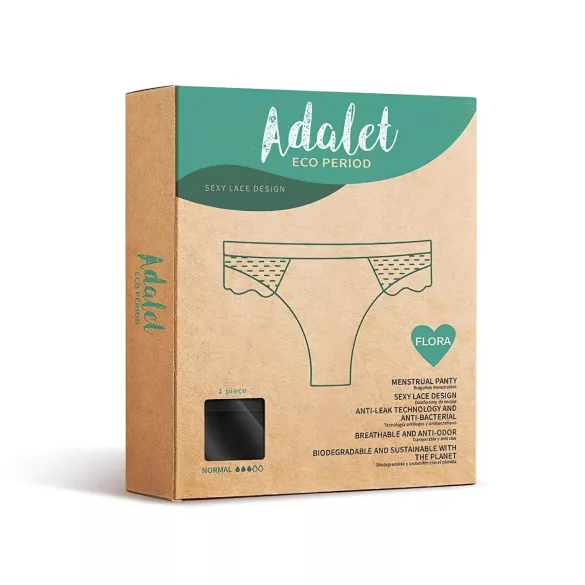 Adalet Flora Normal - culotte menstruelle absorbante - noir
