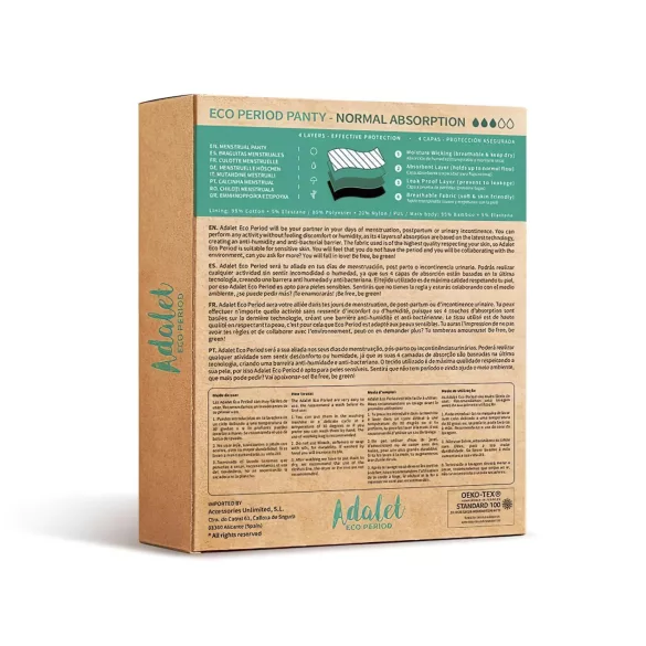 Adalet Flora Normal - culotte menstruelle absorbante - noir