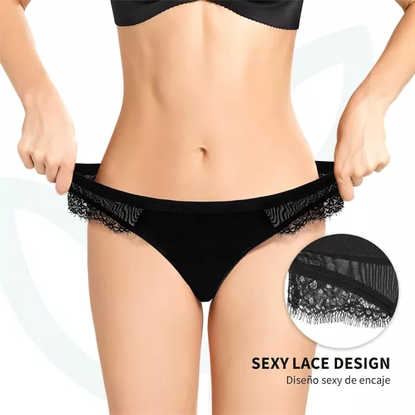 Adalet Flora Normal - culotte menstruelle absorbante - noir - M