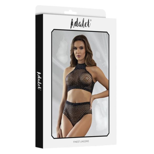 Adalet Marga - ensemble lingerie résille - noir