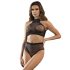 Adalet Marga - ensemble lingerie résille - noir - L/XL