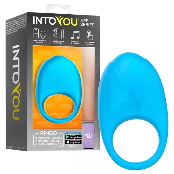 INTOYOU Ringo - anneau pénien vibrant intelligent avec application (bleu)