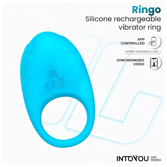 INTOYOU Ringo - anneau pénien vibrant intelligent avec application (bleu)