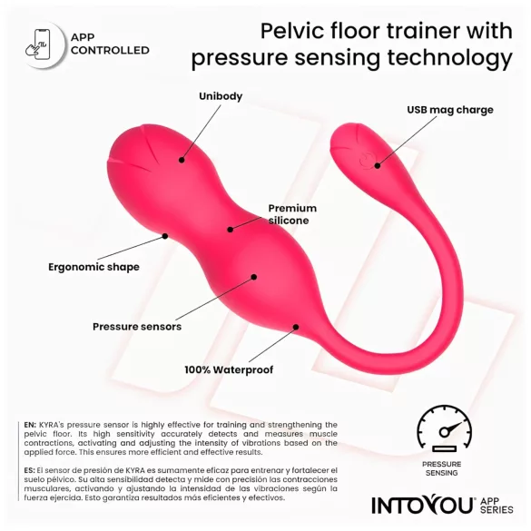 INTOYOU - Boules de Kegel vibrantes connectées - duo - rose