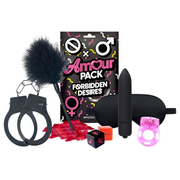 Coffret Amour Désirs Interdits - Kit Débutant avec Vibromasseur - 7 Pièces