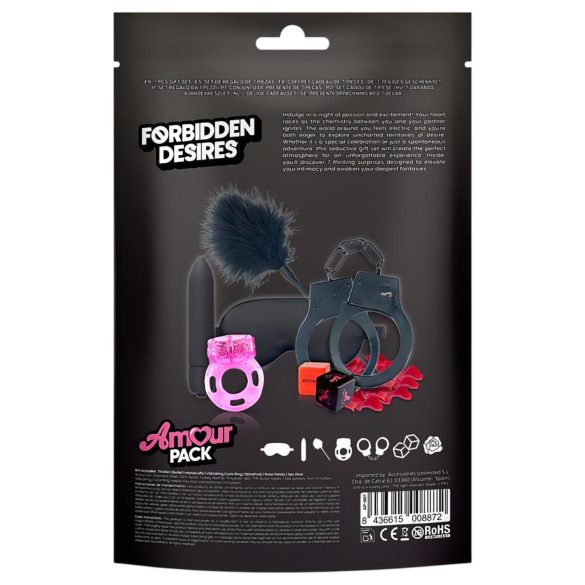 Amour Pack Forbidden Desires - coffret débutant avec vibromasseur - 7 pièces