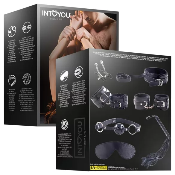 INTOYOU - Coffret BDSM débutant - 7 pièces - noir