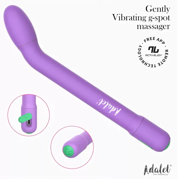 Adalet Gently - stimulateur vibrant point G et prostate - violet - connecté