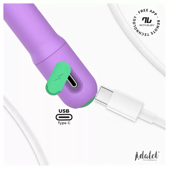Adalet Gently - stimulateur vibrant point G et prostate - violet - connecté