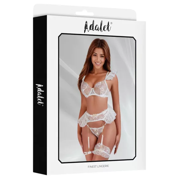 Adalet Natalie - ensemble lingerie dentelle - blanc - L/XL