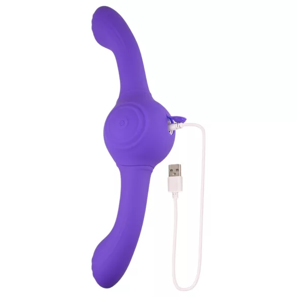 Evolved - vibromasseur double vibrant rechargeable - silicone violet