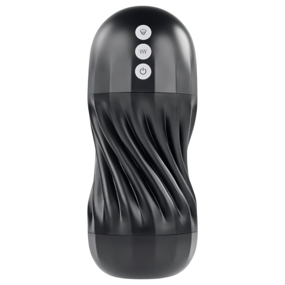 Playboy Solo Stroker - masturbateur suceur rechargeable (noir)