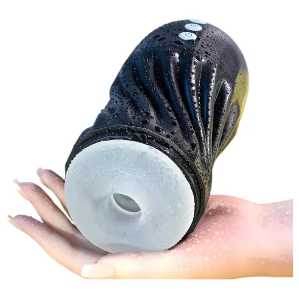 Playboy Solo Stroker - masturbateur suceur rechargeable (noir)