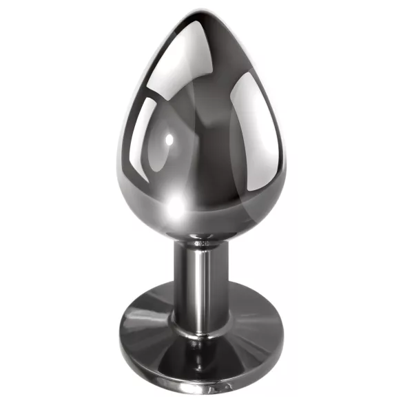 Evolved Black Gem - set de plugs anaux en métal avec pierre noire (argent)