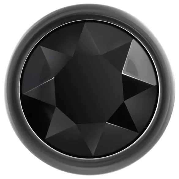 Evolved Black Gem - set de plugs anaux en métal avec pierre noire (argent)