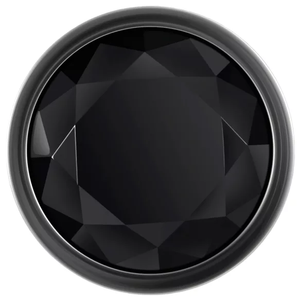 Evolved Black Gem - set de plugs anaux en métal avec pierre noire (argent)