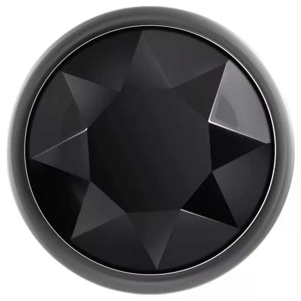 Evolved Black Gem - set de plugs anaux en métal avec pierre noire (argent)
