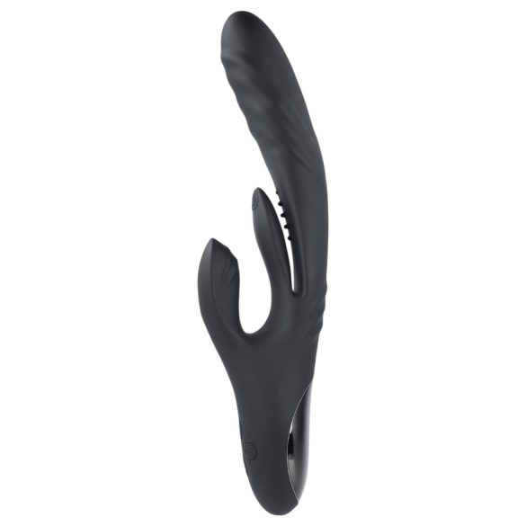 Playboy Rapid Rabbit - vibromasseur à clitoris rechargeable (noir)