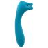 Pile ou Face Évolué - vibromasseur double extrémité rechargeable (bleu)