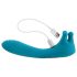 Pile ou Face Évolué - vibromasseur double extrémité rechargeable (bleu)