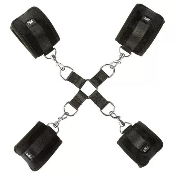 Sei Mio - menottes chevilles et poignets - cuir noir