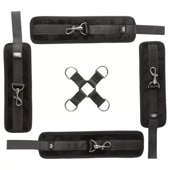 Sei Mio - menottes chevilles et poignets - cuir noir