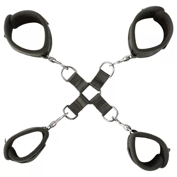 Sei Mio - menottes chevilles et poignets - cuir noir