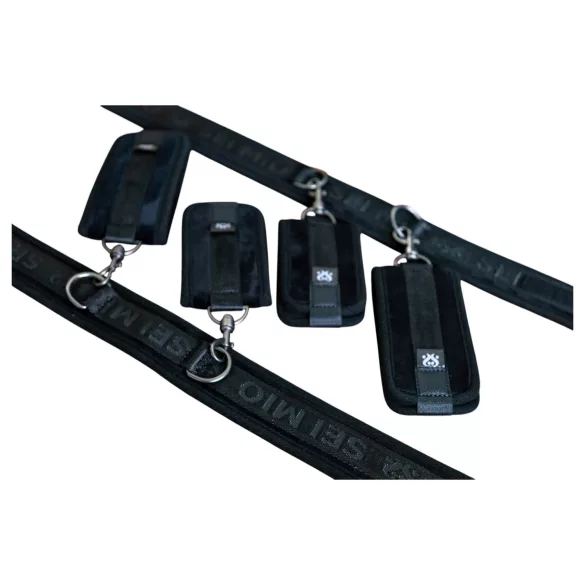 Sei Mio - menottes cheville poignet cuisse - cuir noir
