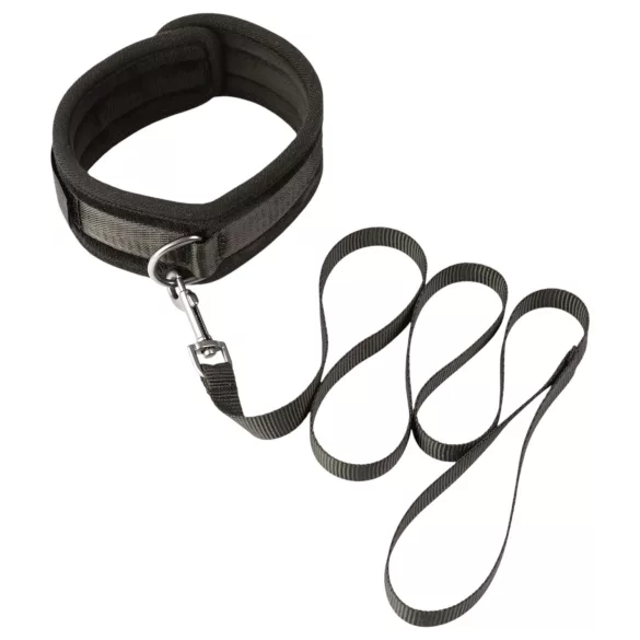Sei Mio - collier et laisse - cuir noir