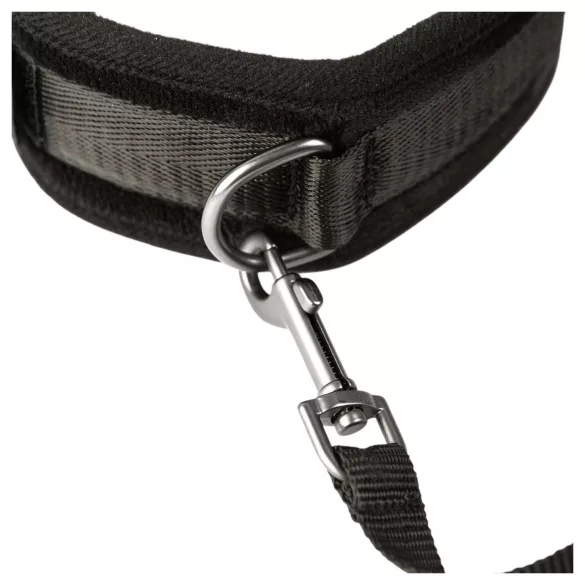 Sei Mio - collier et laisse - cuir noir