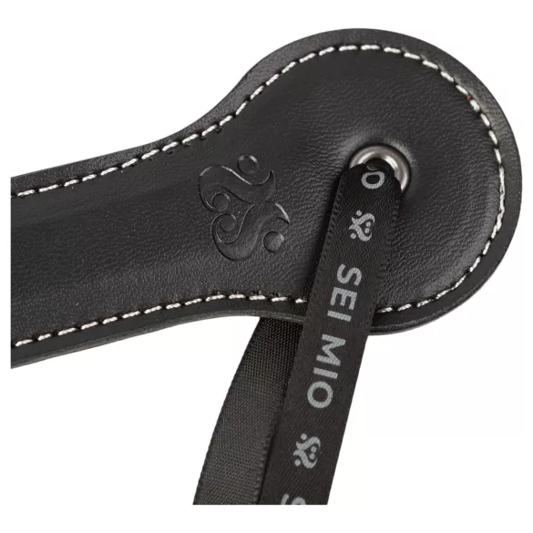 Sei Mio - paddle avec inscription - simili cuir noir