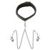 Collier et pinces à tétons noirs