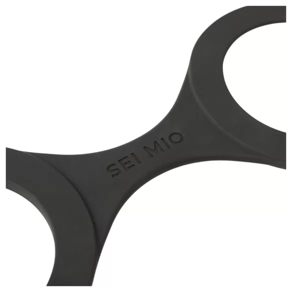 Sei Mio - menottes en silicone - taille M - noir